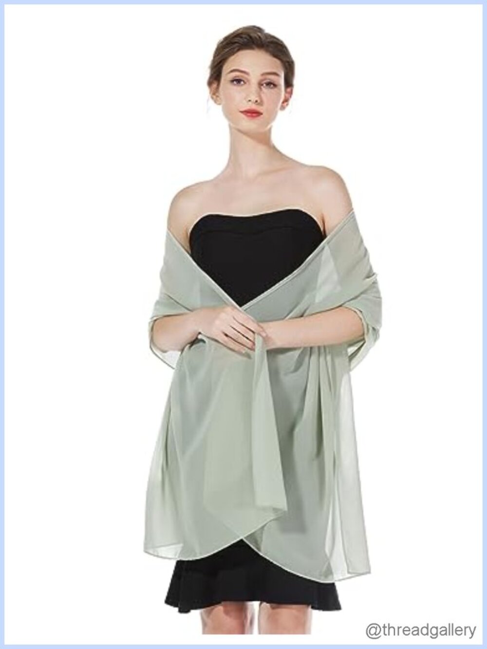 Chiffon Shawl Wrap for Evening Dresses Wedding Travel Cover Up